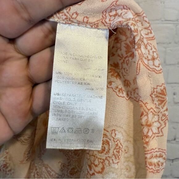 Chico's Pink Asymmetrical Tie Front Blouse - Picture 6 of 6